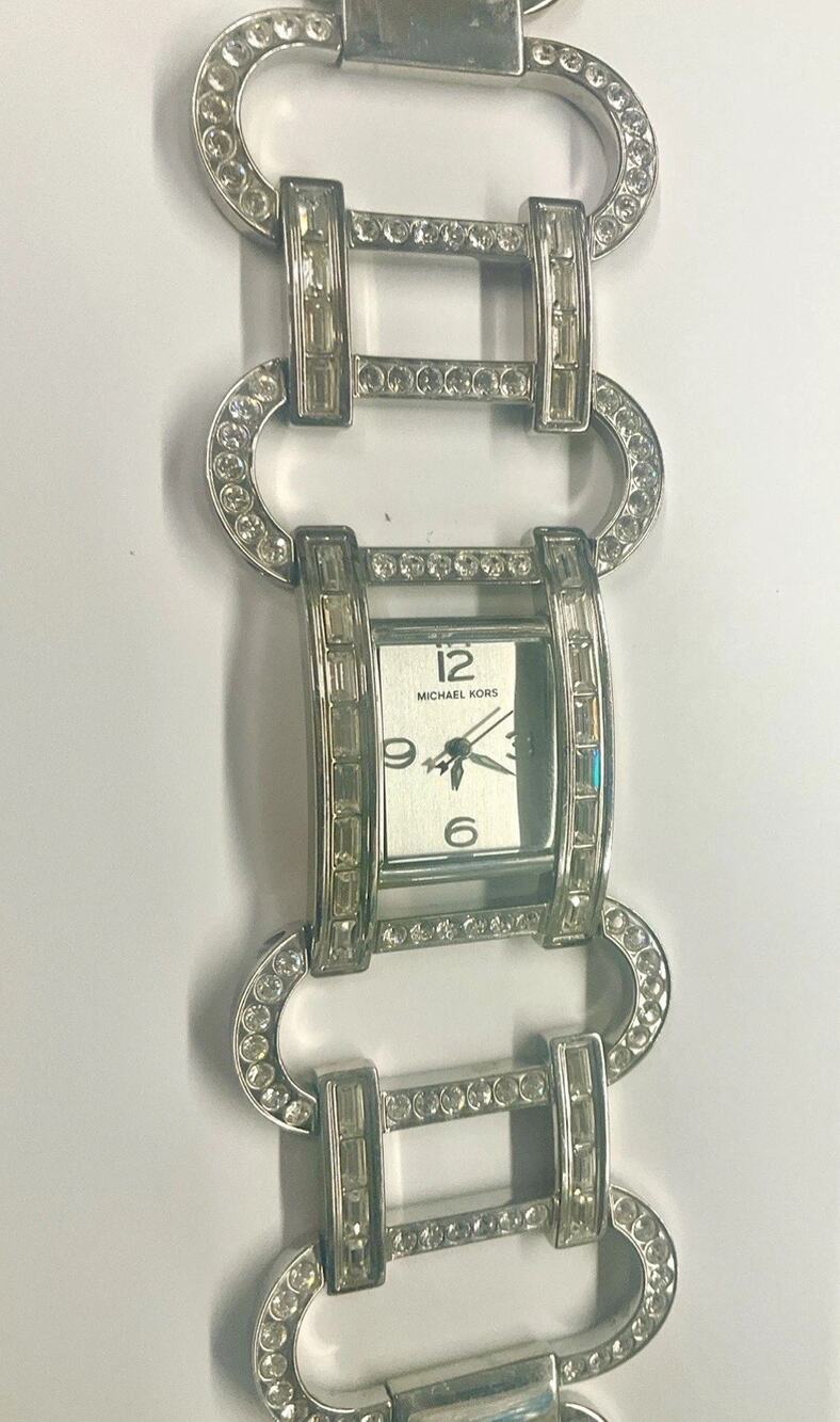 Michael Kors women’s crystal pavé chain-link bracelet watch MK3055
